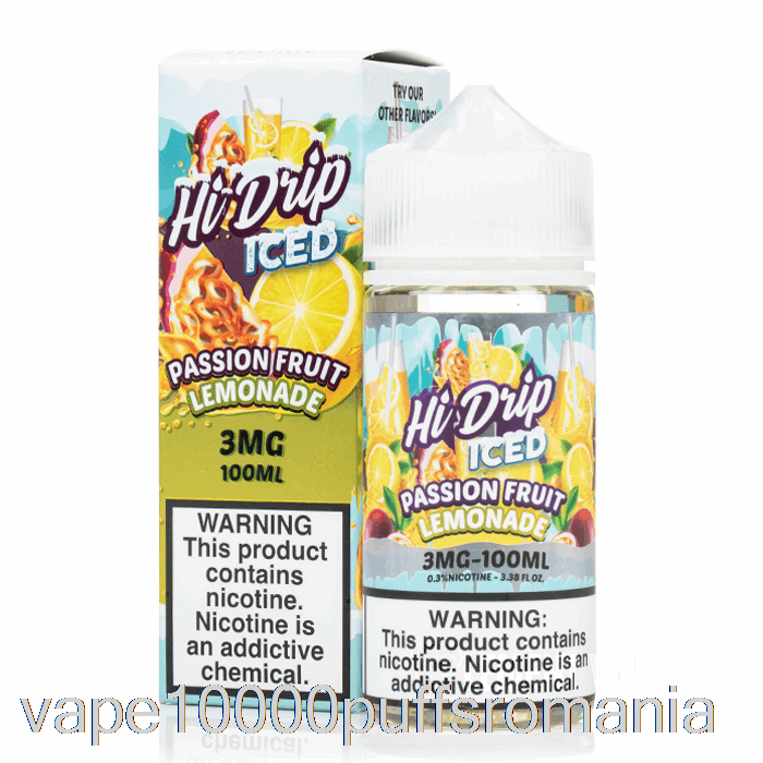 Vape Romania Fructul Pasiunii Limonadă Gheață - E-lichid Hi-drip - 100ml 0mg